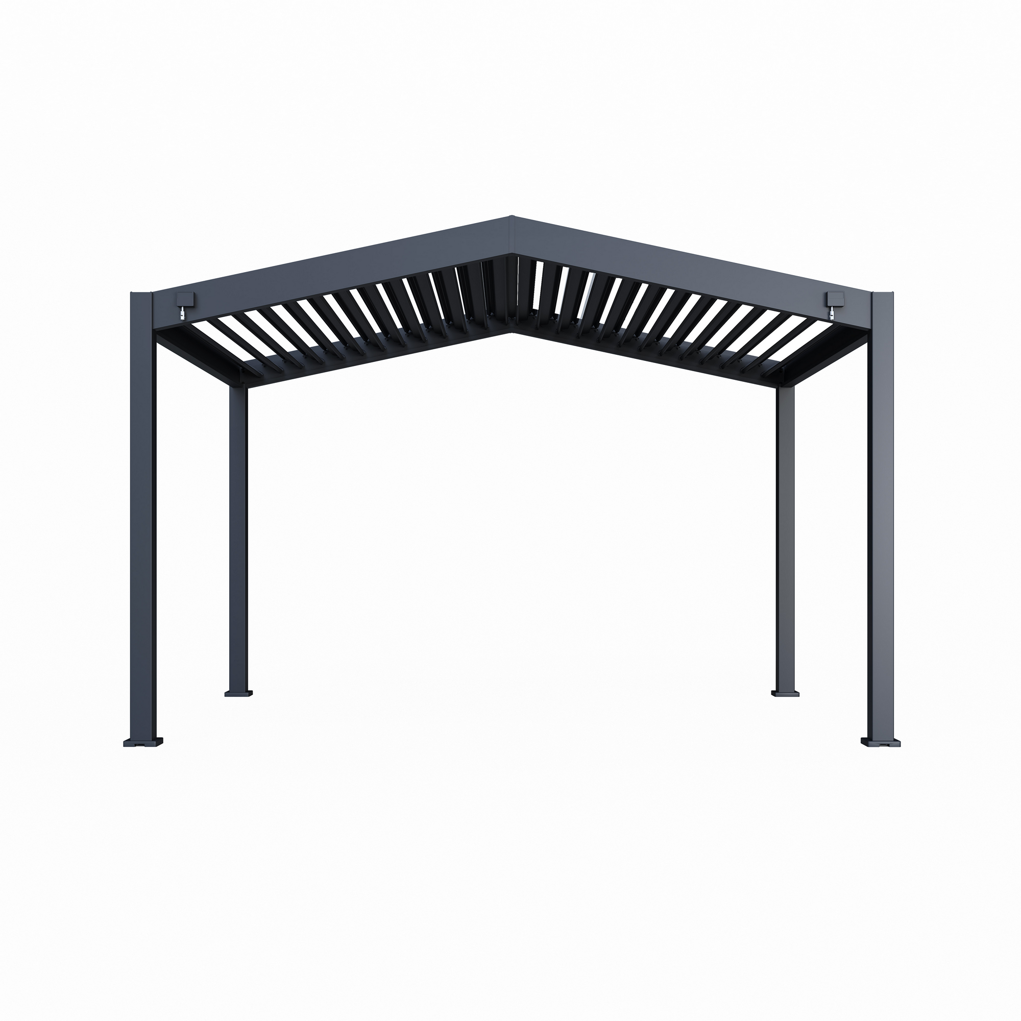 Pergola 'Icon 1013' anthrazit 413 x 363 x 283 cm, mit verstellbare Lamellen