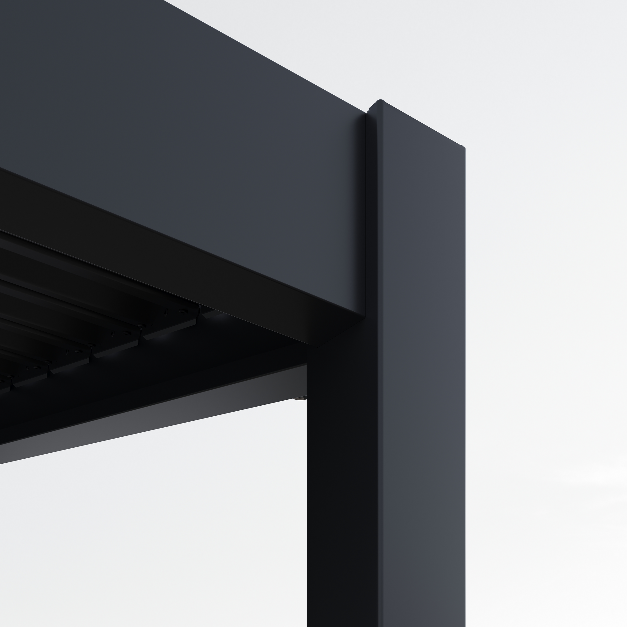 Pergola 'Icon 1013' anthrazit 413 x 363 x 283 cm, mit verstellbare Lamellen