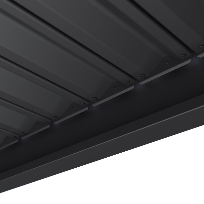 Pergola 'Icon 1013' anthrazit 413 x 363 x 283 cm, mit verstellbare Lamellen
