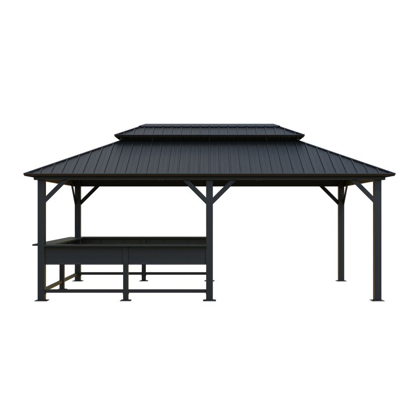 Pavillon 'Bondi 1220' schwarz 570 x 335 x 307 cm