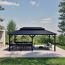 Pavillon 'Bondi 1220' schwarz 570 x 335 x 307 cm