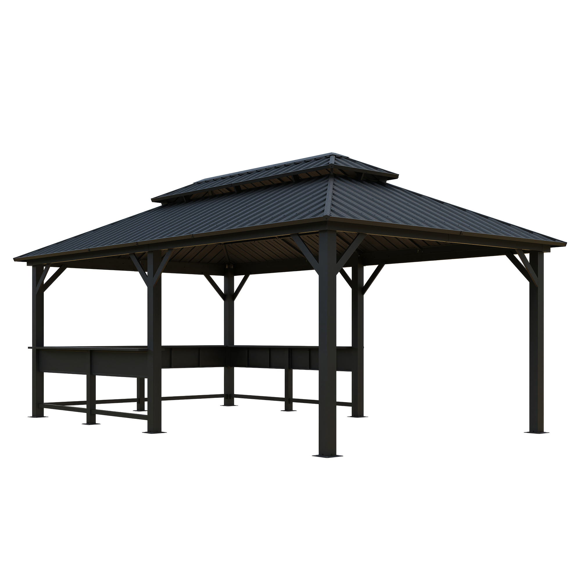 Pavillon 'Bondi 1220' schwarz 570 x 335 x 307 cm