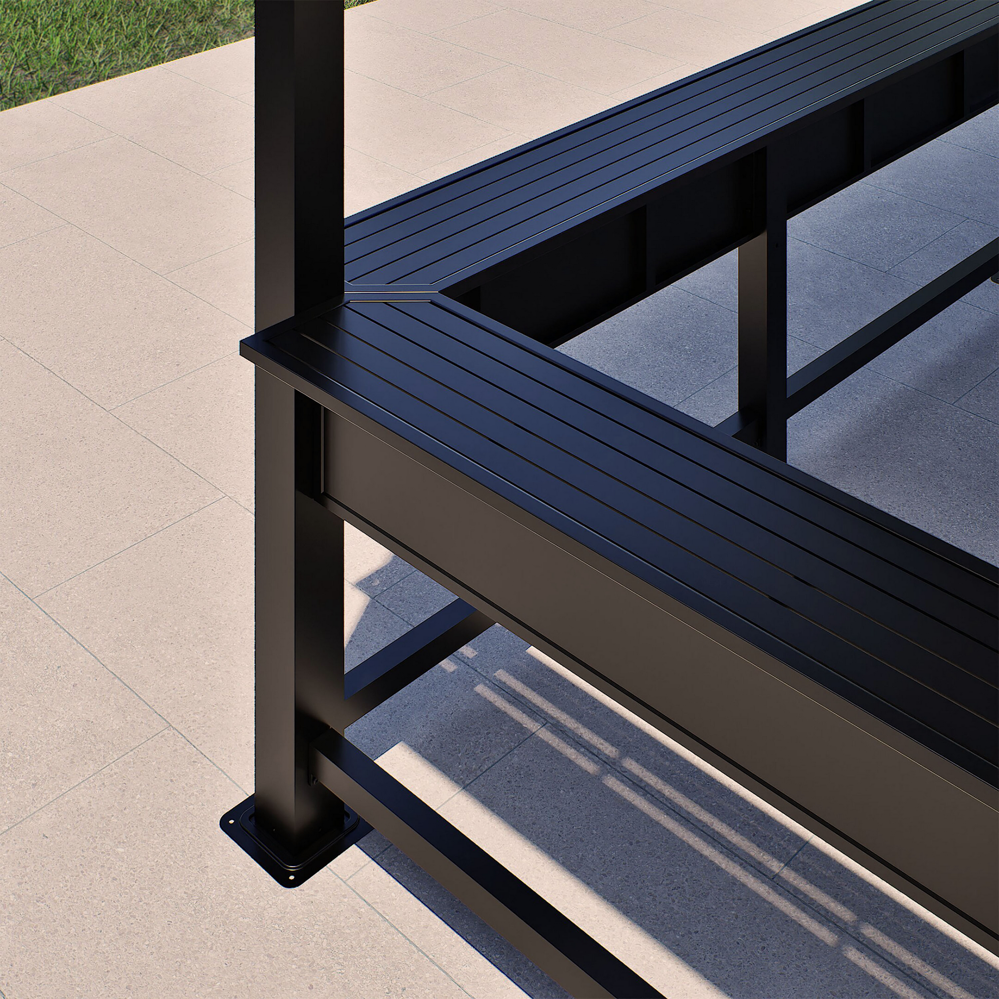 Pavillon 'Bondi 1220' schwarz 570 x 335 x 307 cm