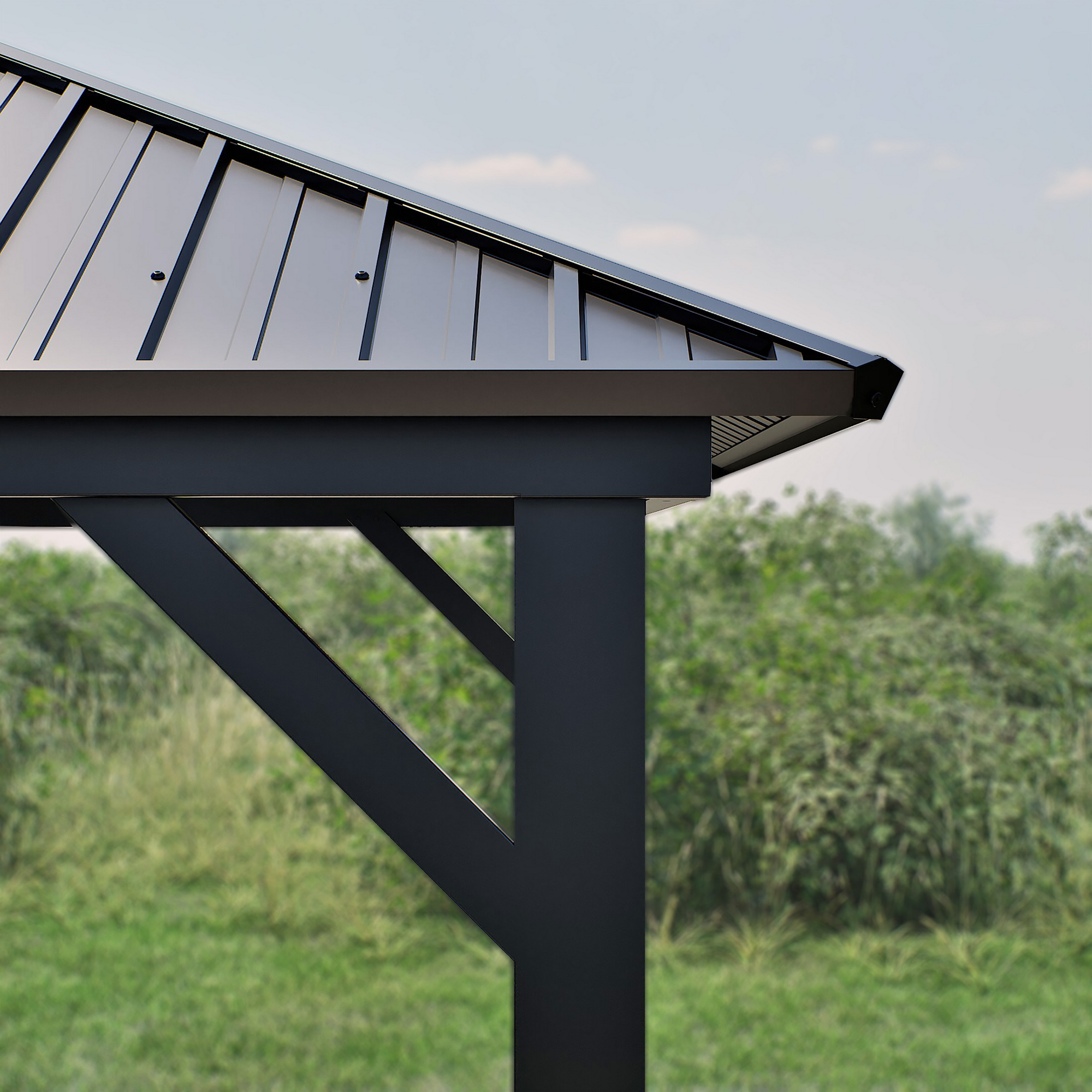 Pavillon 'Bondi 1220' schwarz 570 x 335 x 307 cm