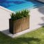 Pflanzkübel 'Deco Planter Divider L' schwarz/naturfarben 120 x 32 x 40 cm