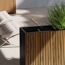 Pflanzkübel 'Deco Planter Divider L' schwarz/naturfarben 120 x 32 x 40 cm