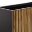 Pflanzkübel 'Deco Planter Divider L' schwarz/naturfarben 120 x 32 x 40 cm