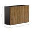 Pflanzkübel 'Deco Planter Divider L' schwarz/naturfarben 120 x 32 x 40 cm