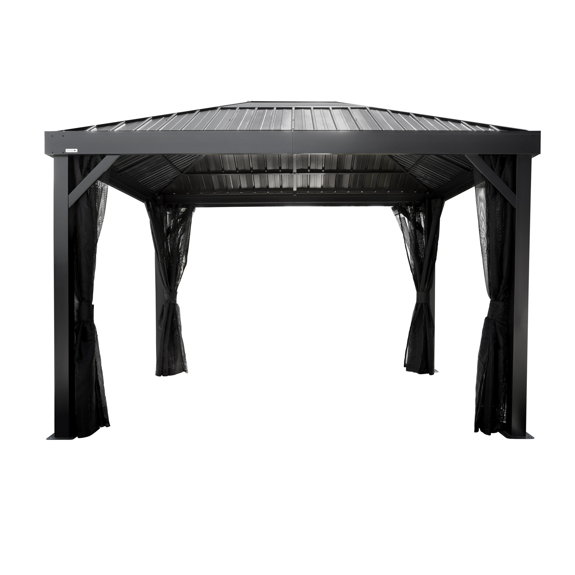 Pavillon 'Kiruna 1012' anthrazit 363 x 298 x 298 cm, mit Moskitonetz