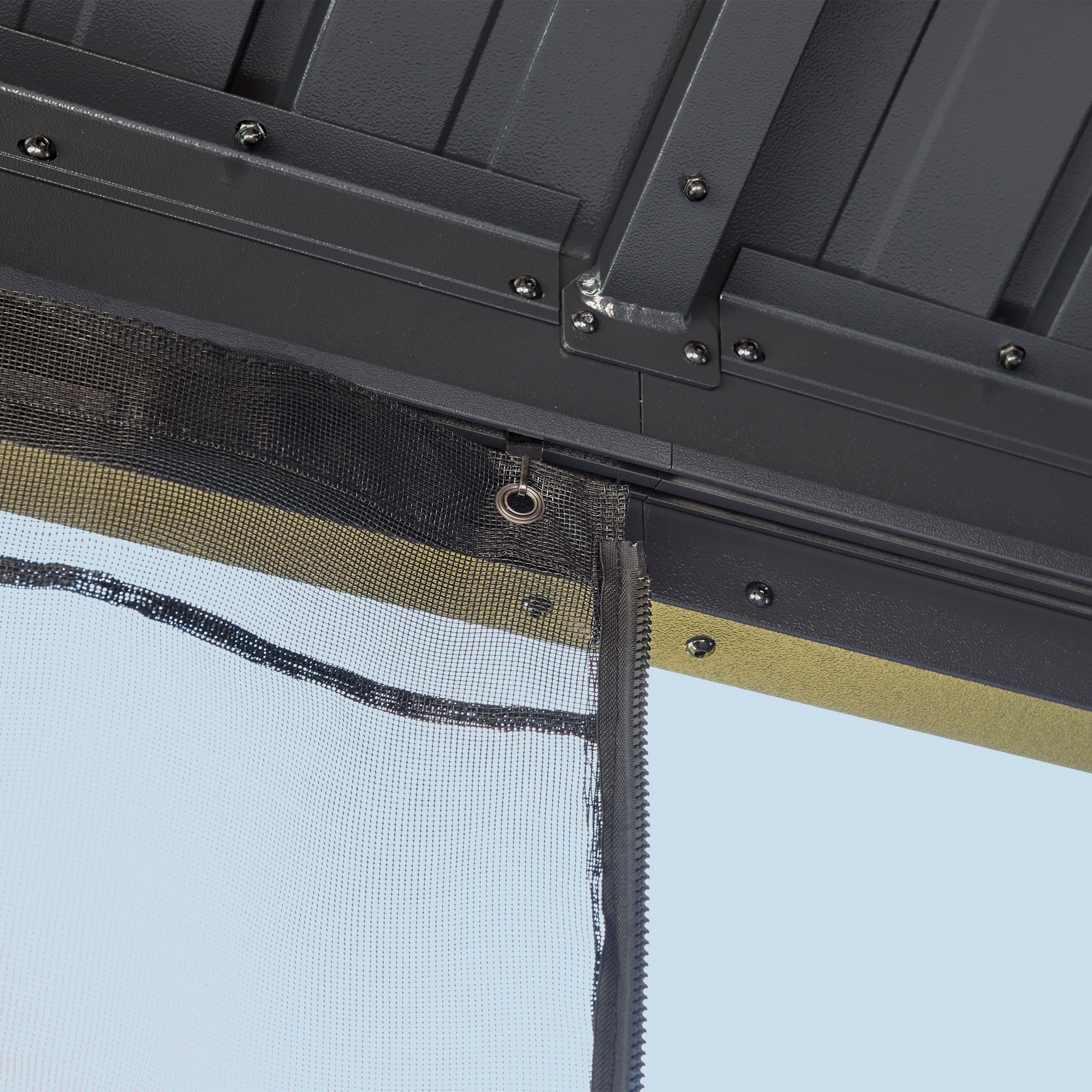 Pavillon 'Kiruna 1012' anthrazit 363 x 298 x 298 cm, mit Moskitonetz