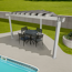Pavillon 'Lima 1010' lichtgrau dreieckig 399 x 293 x 243 cm, mit Sonnensegel