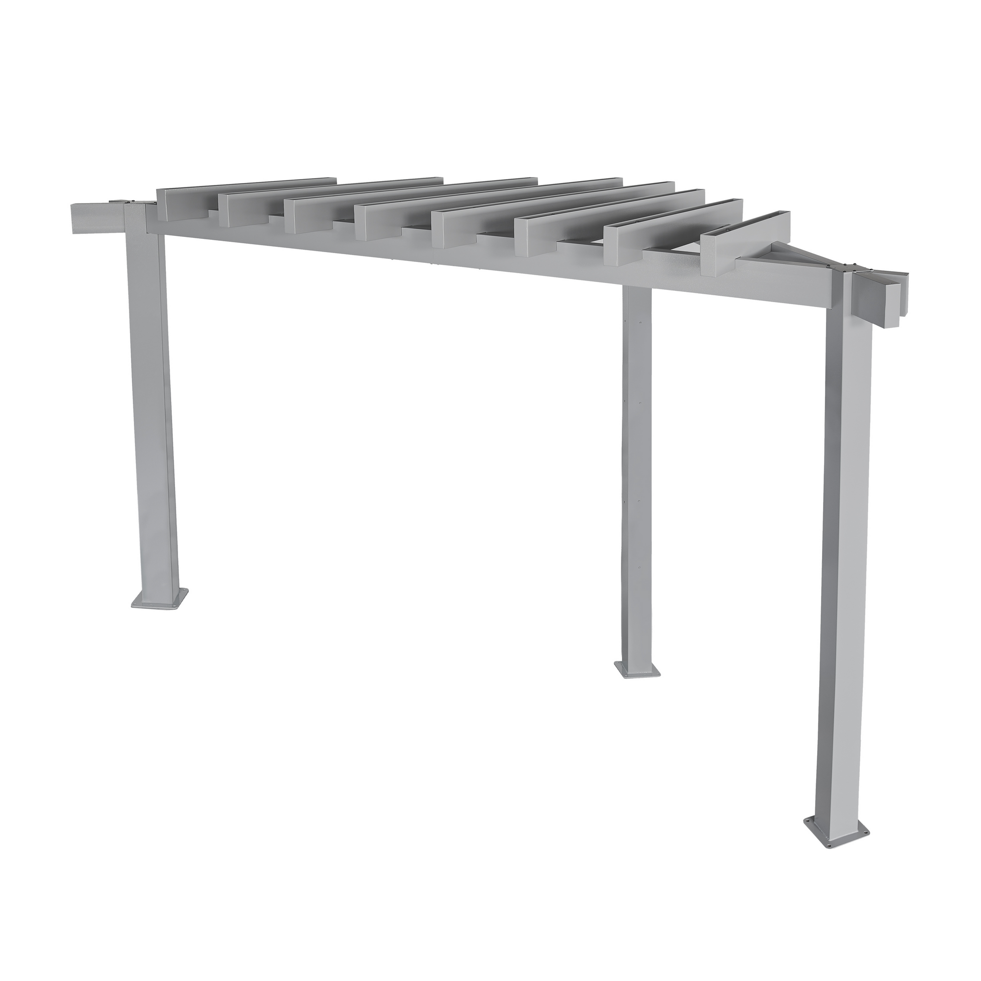 Pavillon 'Lima 1010' lichtgrau dreieckig 399 x 293 x 243 cm, mit Sonnensegel