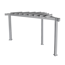 Pavillon 'Lima 1010' lichtgrau dreieckig 399 x 293 x 243 cm, mit Sonnensegel