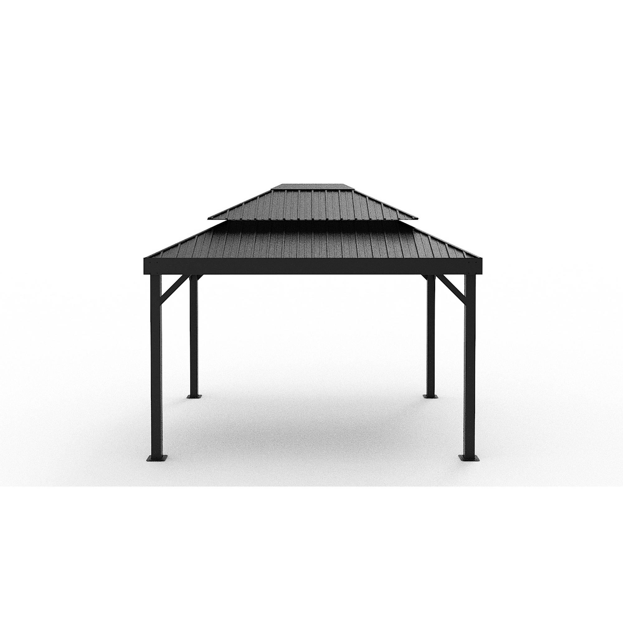 Pavillon 'London' schwarz 423 x 298 x 310 cm, mit Moskitonetzen