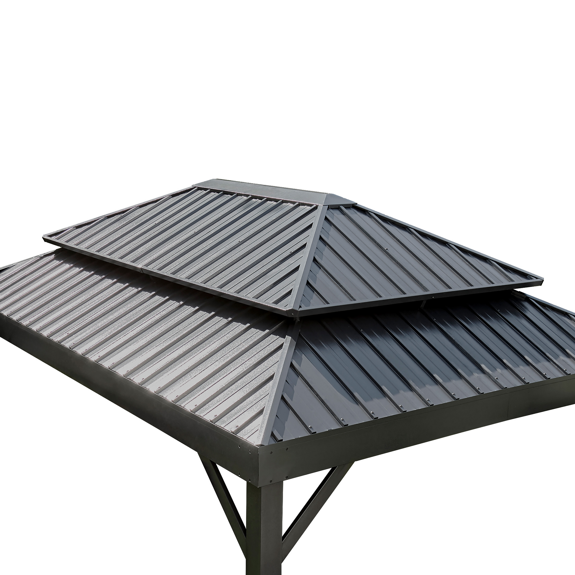 Pavillon 'London' schwarz 423 x 298 x 310 cm, mit Moskitonetzen