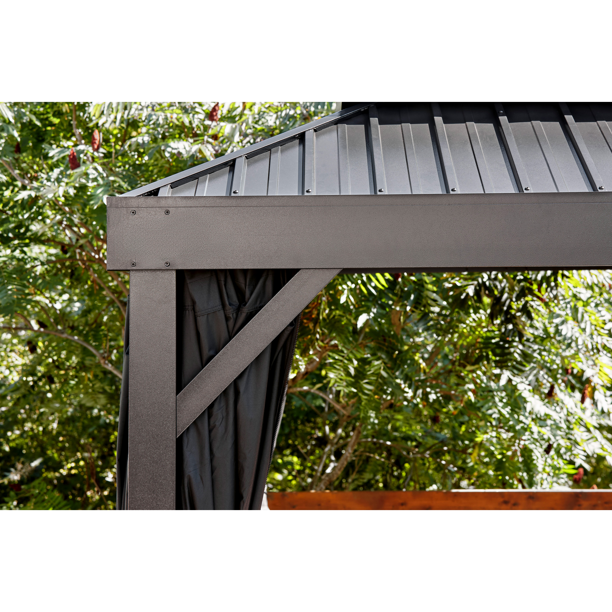 Pavillon 'London' schwarz 423 x 298 x 310 cm, mit Moskitonetzen