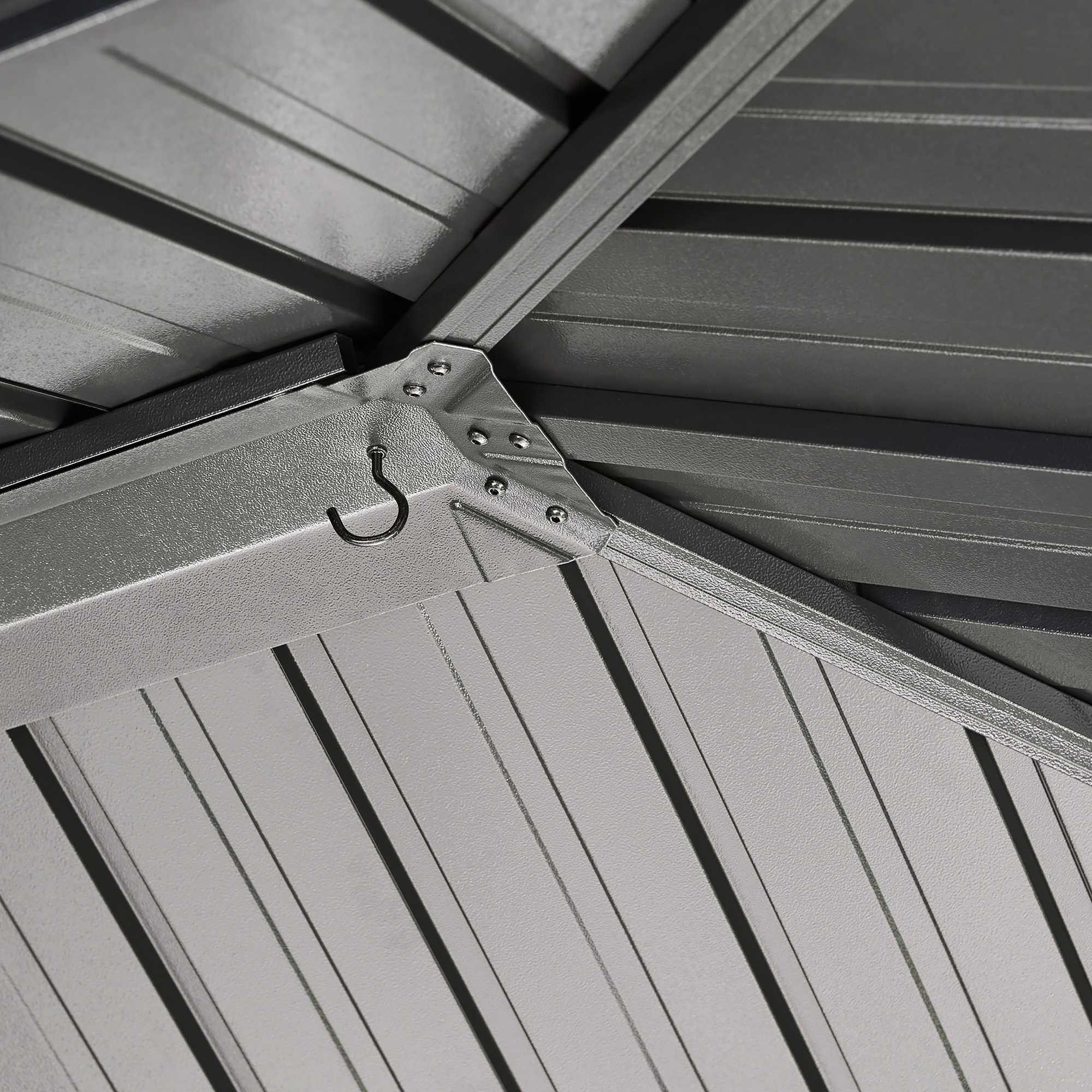 Pavillon 'London' schwarz 423 x 298 x 310 cm, mit Moskitonetzen