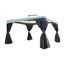 Pavillon 'Malta 1014' schwarz/grau 425 x 300 x 271 cm, mit Moskitonetzen und Vorhangset