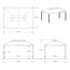 Pavillon 'Malta 1014' schwarz/grau 425 x 300 x 271 cm, mit Moskitonetzen und Vorhangset