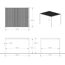 Pergola 'Milo 1012' schwarz 357 x 288 x 225 cm, mit verstellbare Lamellen