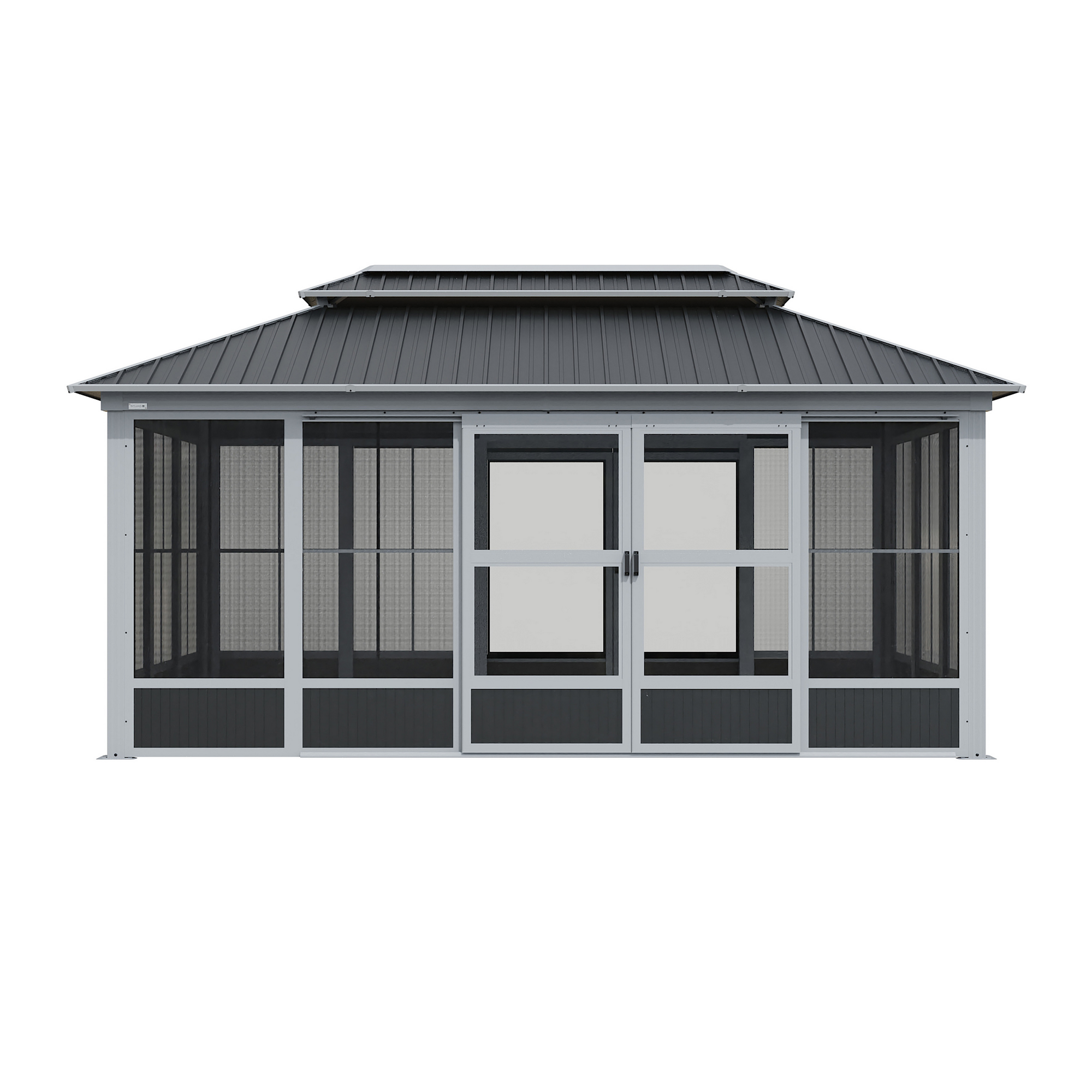 Pavillon 'Olan 1017' grau/schwarz 494 x 283 x 291 cm, mit Moskitoschutz