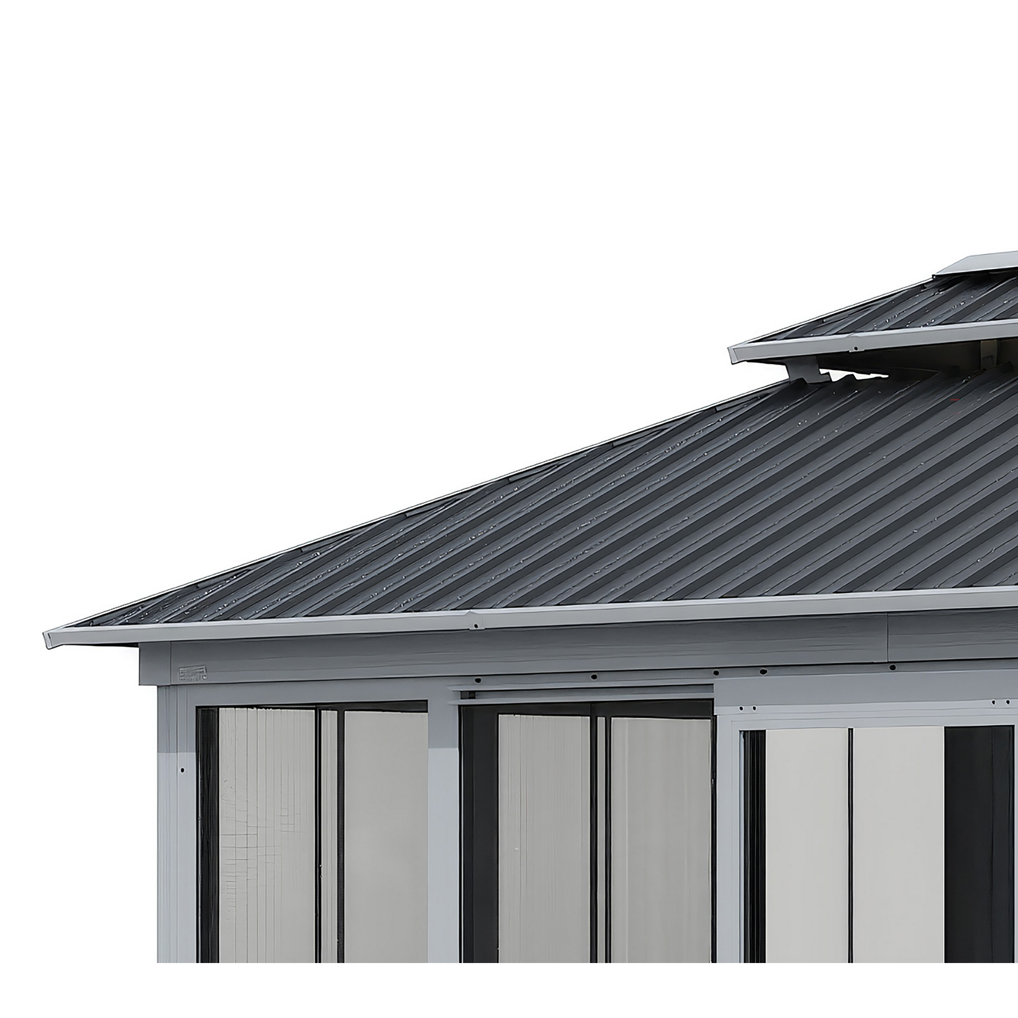 Pavillon 'Olan 1017' grau/schwarz 494 x 283 x 291 cm, mit Moskitoschutz