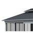 Pavillon 'Olan 1017' grau/schwarz 494 x 283 x 291 cm, mit Moskitoschutz