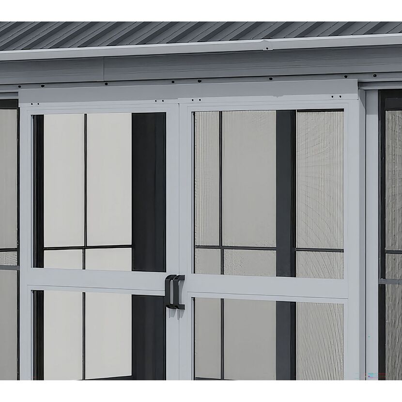 Pavillon 'Olan 1017' grau/schwarz 494 x 283 x 291 cm, mit Moskitoschutz
