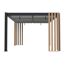 Pergola 'Lito 1012' schwarz/Holzoptik 378 x 302 x 234, mit Sonnensegel
