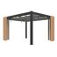 Pergola 'Lito 1012' schwarz/Holzoptik 378 x 302 x 234, mit Sonnensegel
