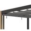 Pergola 'Lito 1012' schwarz/Holzoptik 378 x 302 x 234, mit Sonnensegel