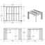 Pergola 'Lito 1012' schwarz/Holzoptik 378 x 302 x 234, mit Sonnensegel