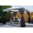 Pavillon 'Malta 1010' schwarz/grau 300 x 300 x 271 cm, mit Moskitonetzen und Vorhangset