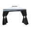 Pavillon 'Malta 1010' schwarz/grau 300 x 300 x 271 cm, mit Moskitonetzen und Vorhangset