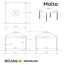 Pavillon 'Malta 1010' schwarz/grau 300 x 300 x 271 cm, mit Moskitonetzen und Vorhangset