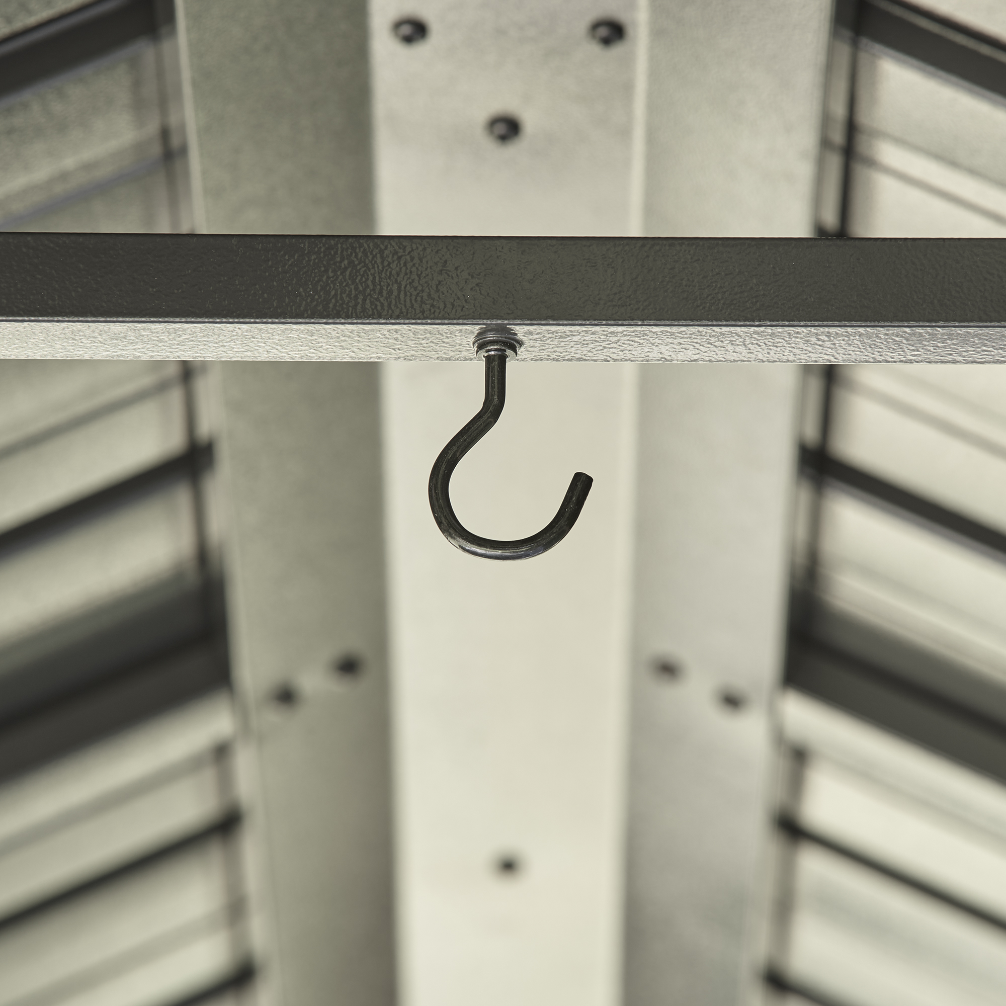 Pavillon 'Lito 1012' schwarz/Holzoptik 368 x 298 x 296 cm