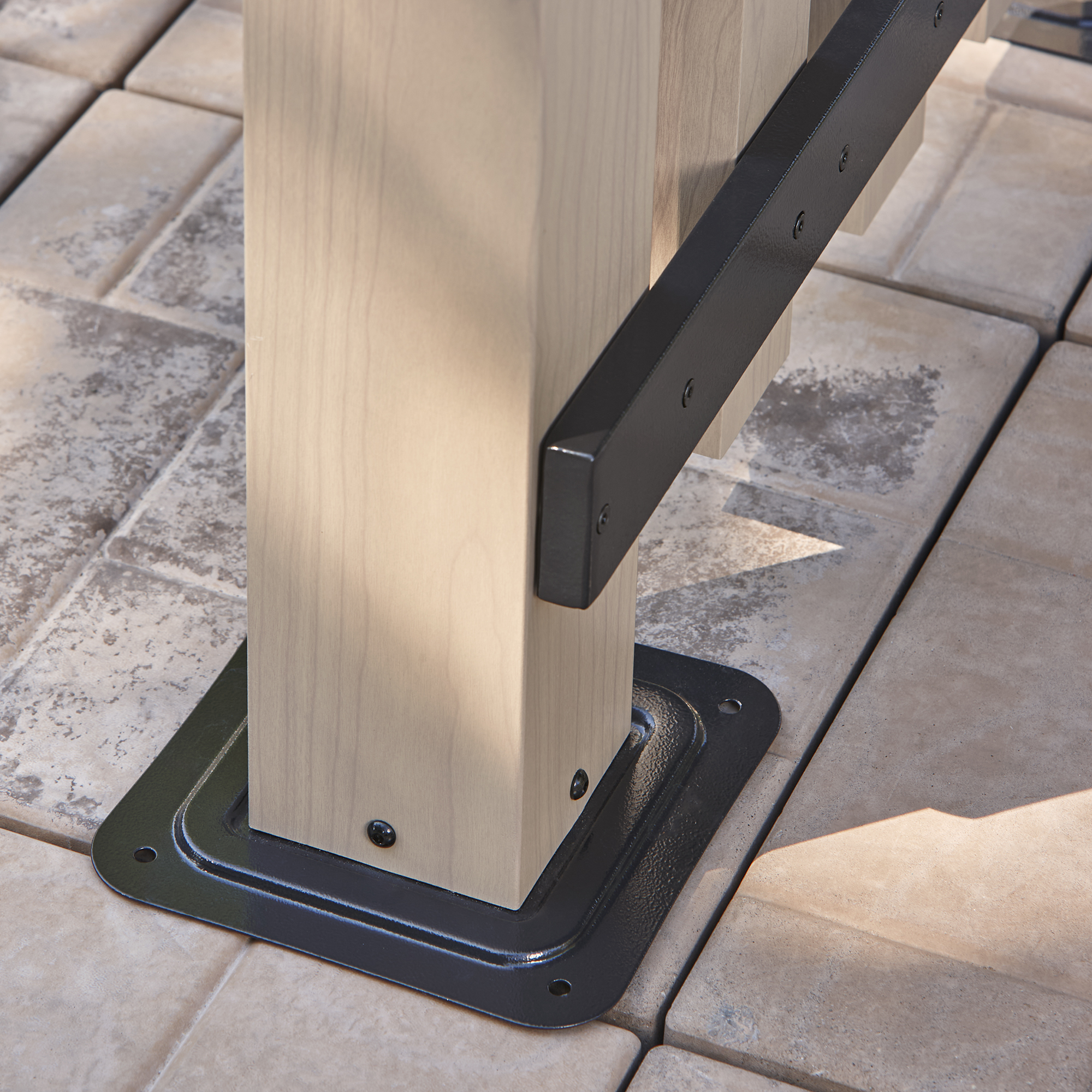 Pavillon 'Lito 1012' schwarz/Holzoptik 368 x 298 x 296 cm