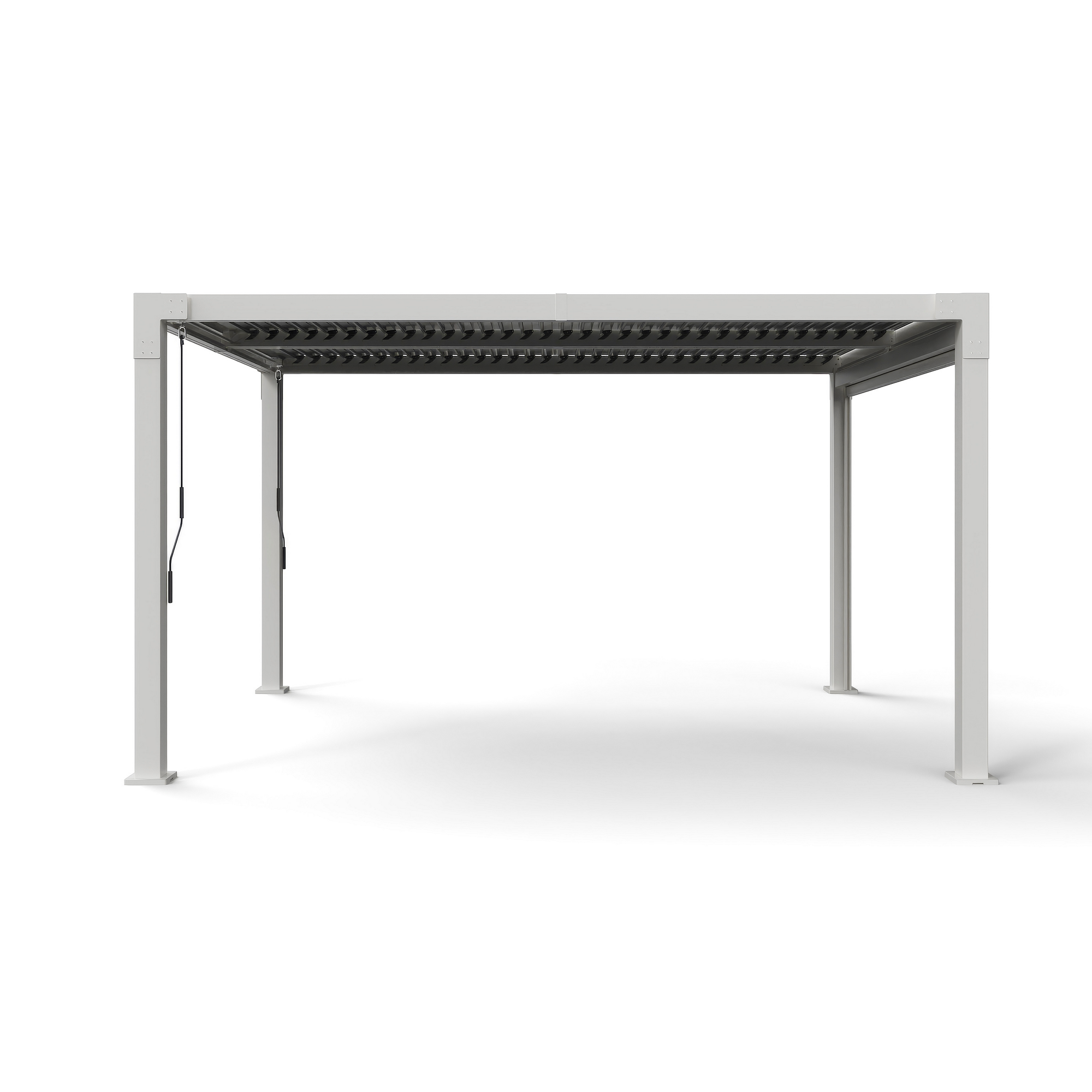 Pergola 'Hana 1013' creme 400 x 300 x 225 cm, mit verstellbare Lamellen