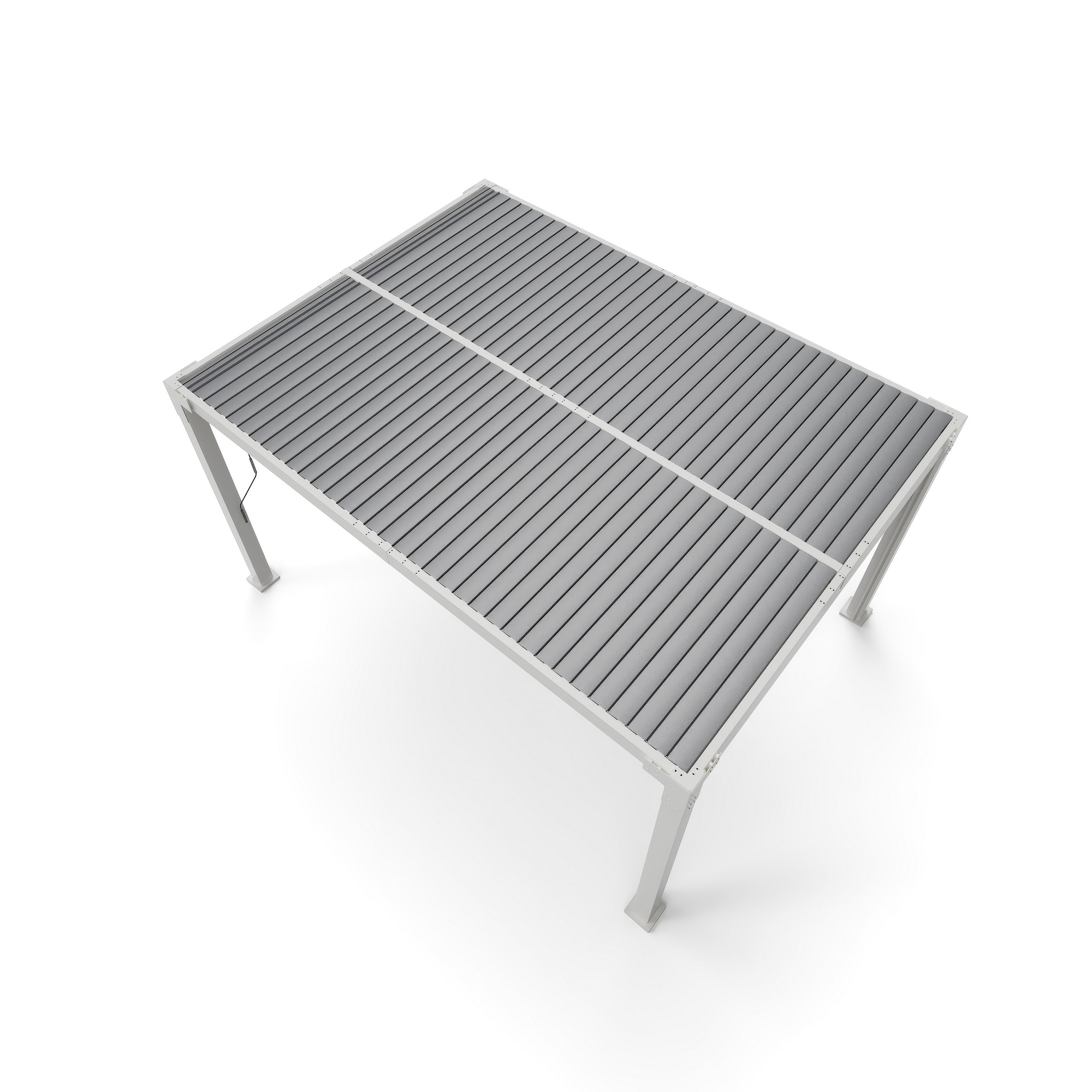 Pergola 'Hana 1013' creme 400 x 300 x 225 cm, mit verstellbare Lamellen