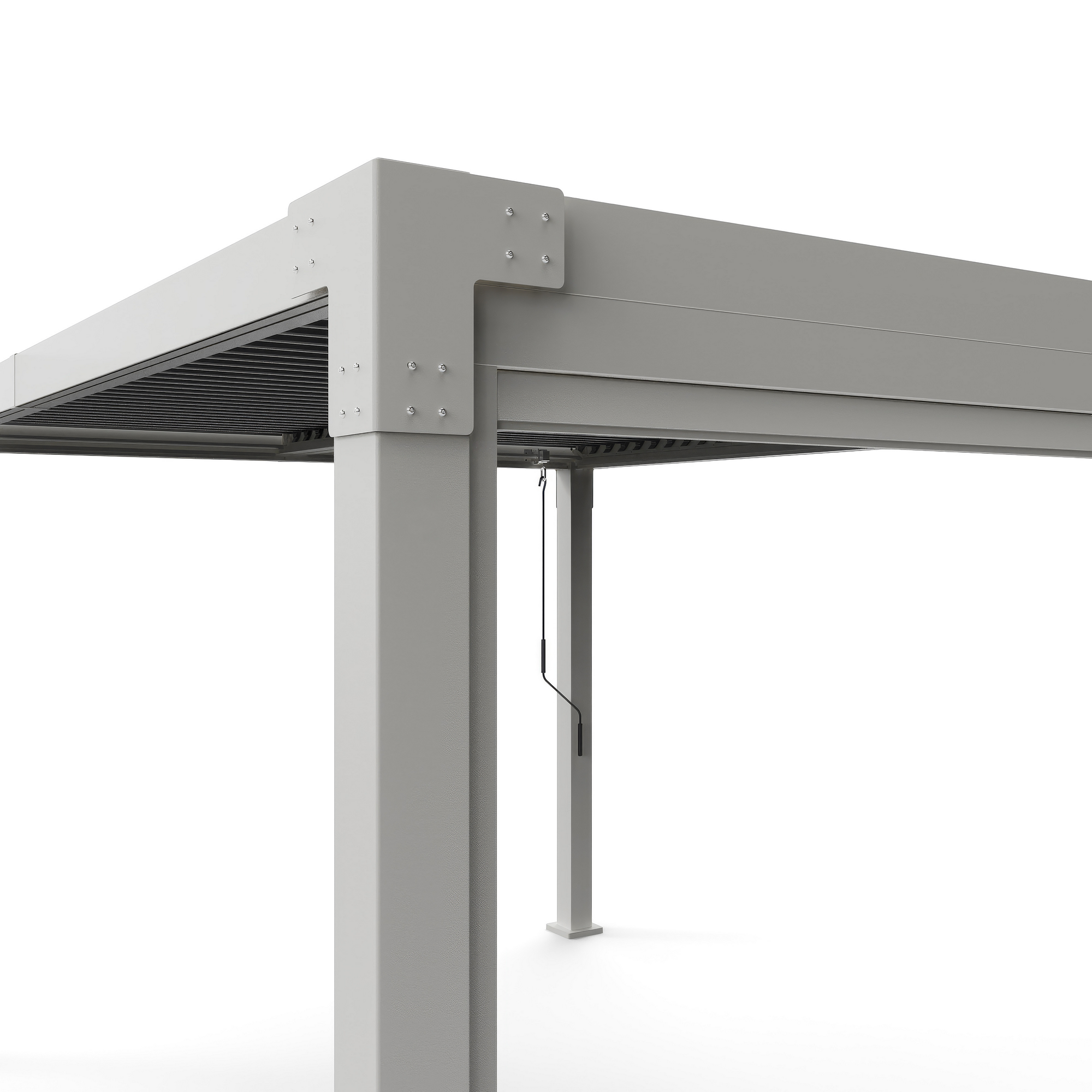 Pergola 'Hana 1013' creme 400 x 300 x 225 cm, mit verstellbare Lamellen