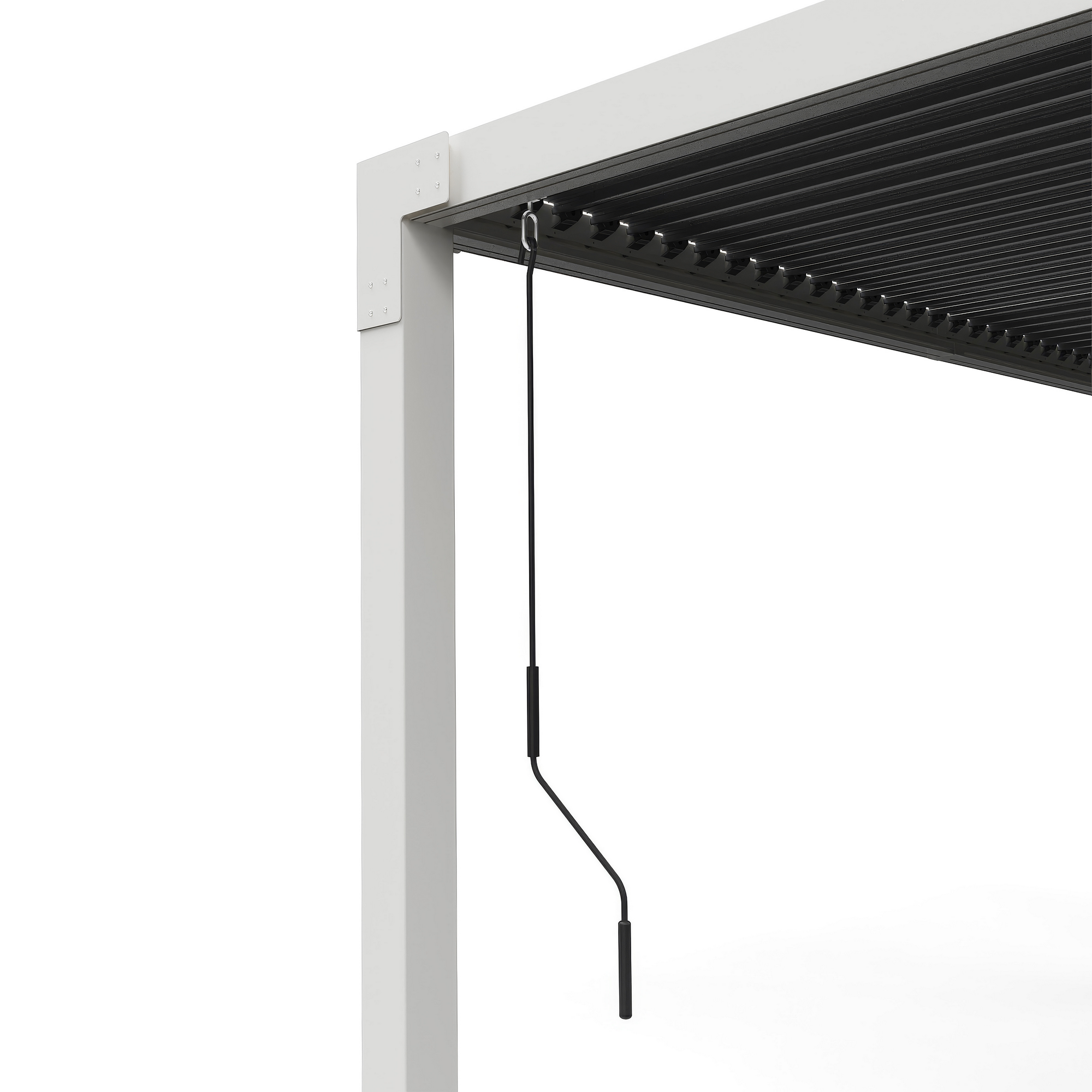Pergola 'Hana 1013' creme 400 x 300 x 225 cm, mit verstellbare Lamellen