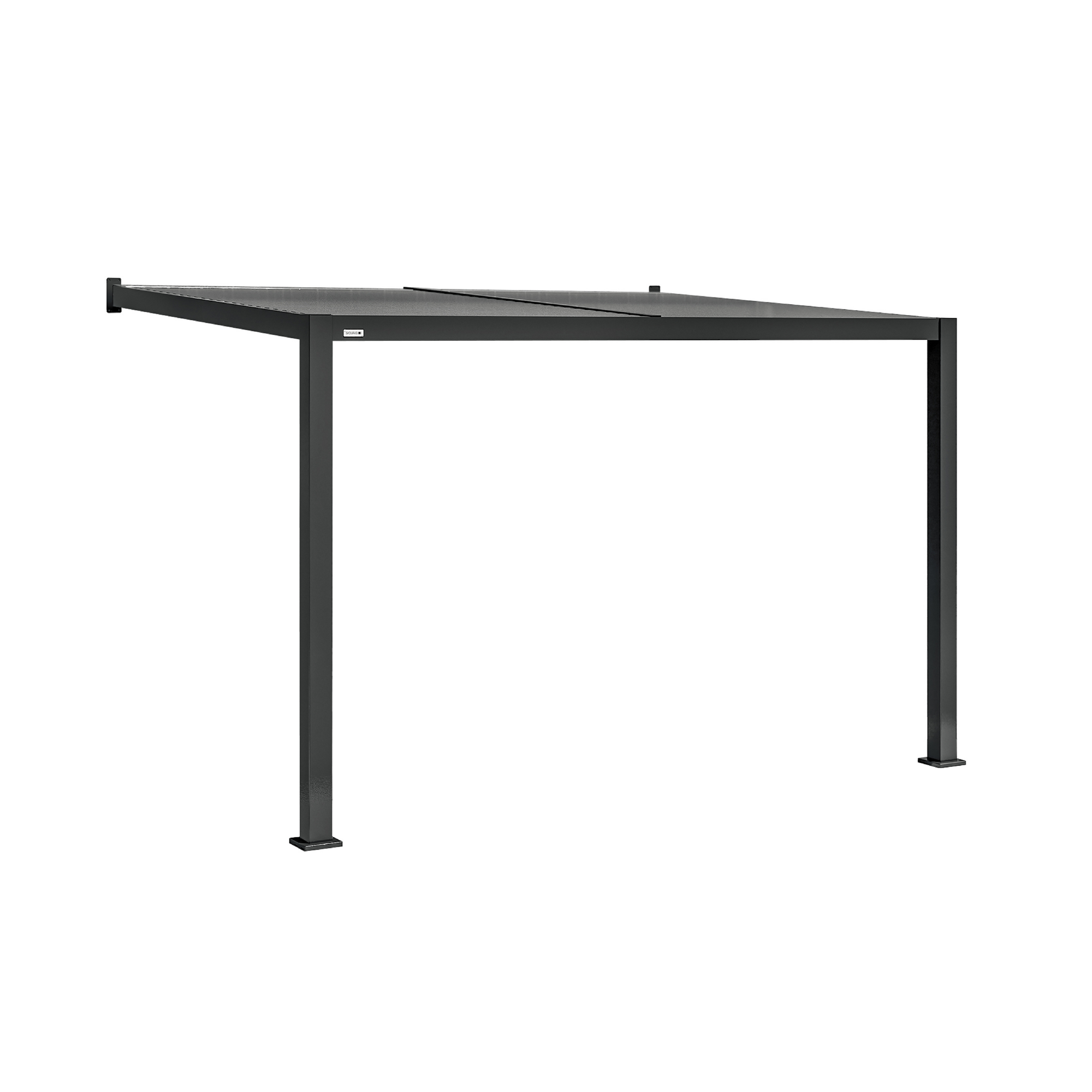 Terrassenüberdachung 'Hana 1013' schwarz mit verstellbaren Lamellen 399 x 305 x 270 cm