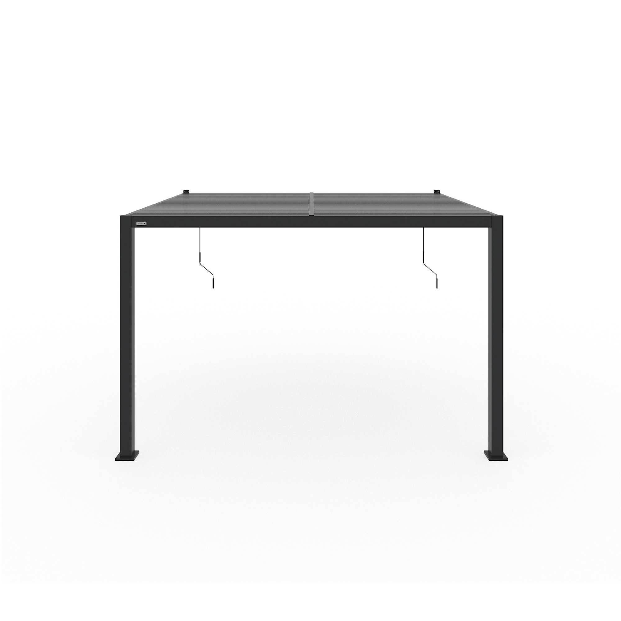 Terrassenüberdachung 'Hana 1013' schwarz mit verstellbaren Lamellen 399 x 305 x 270 cm