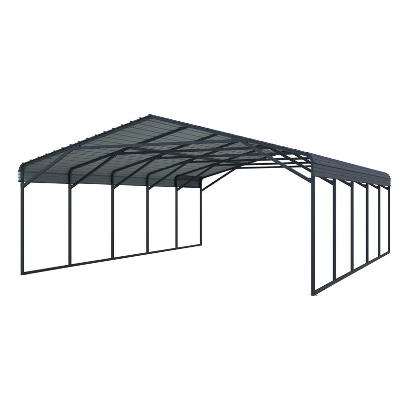 Doppelcarport 'Kopenhagen L' grau 597 x 791 cm