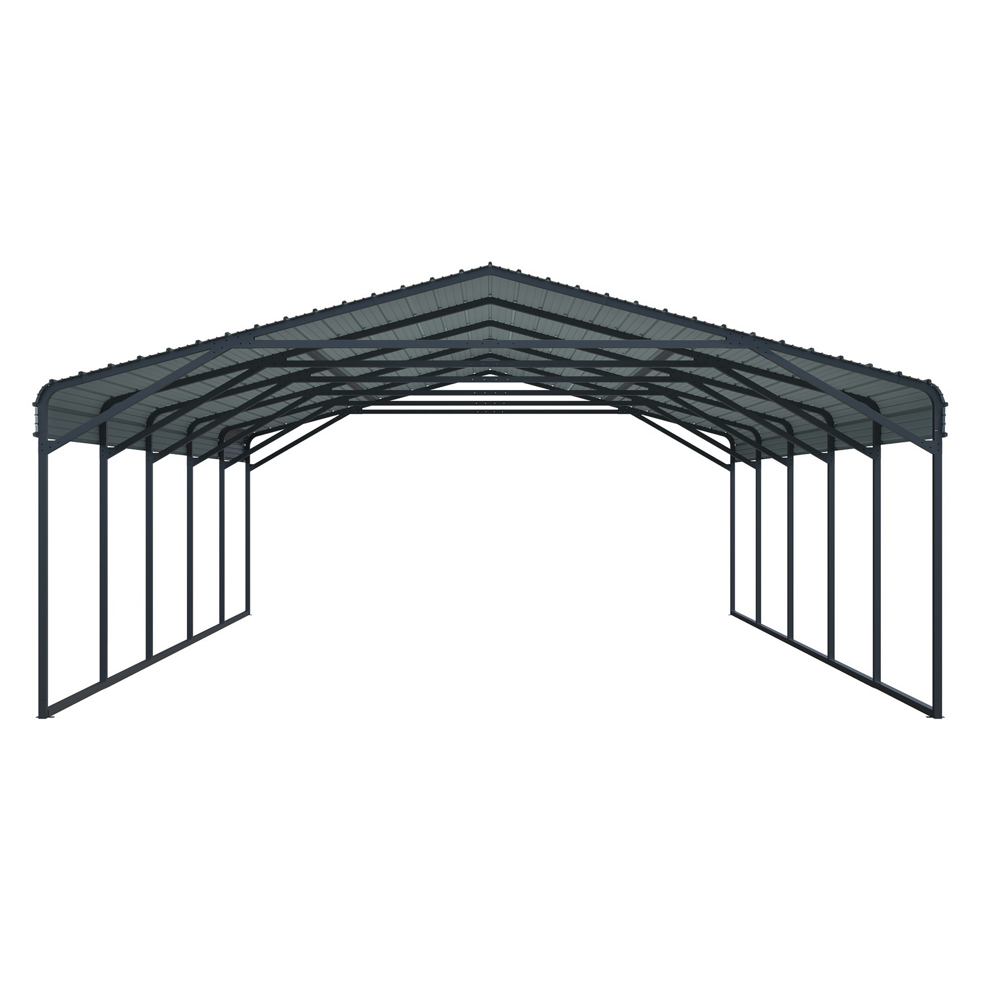 Doppelcarport 'Kopenhagen L' grau 597 x 791 cm