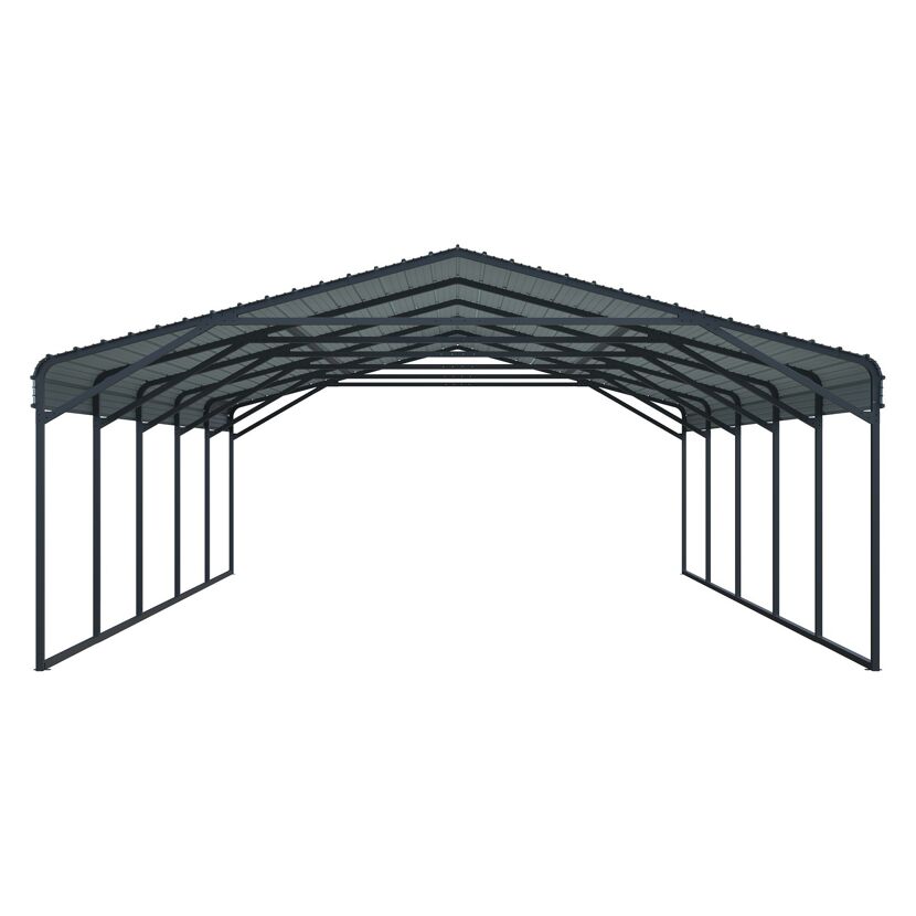 Doppelcarport 'Kopenhagen L' grau 597 x 791 cm