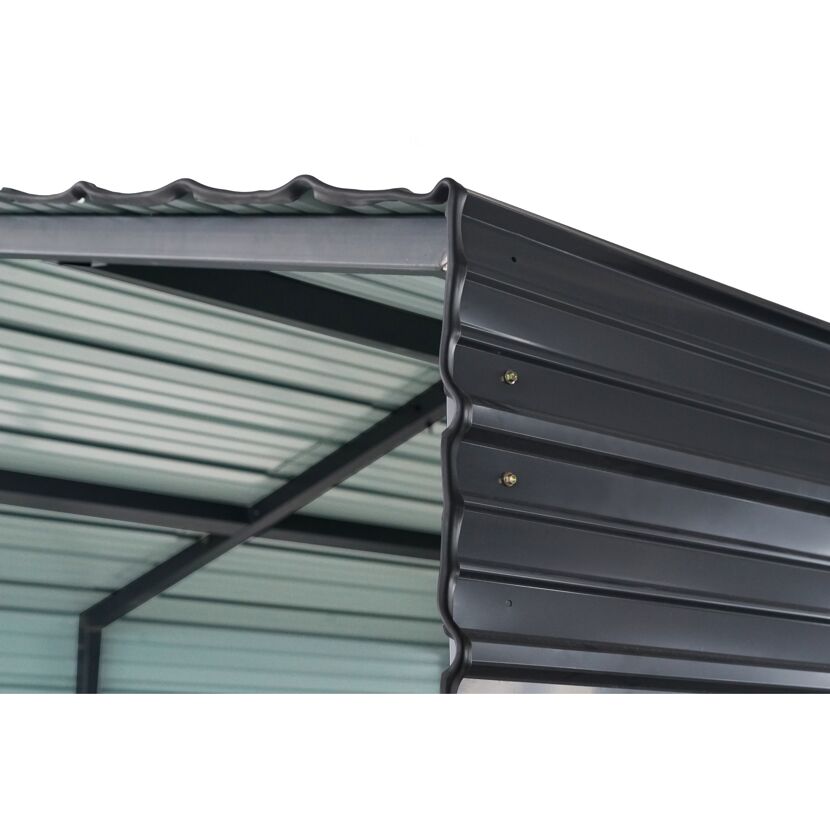 Doppelcarport 'Kopenhagen L' grau 597 x 791 cm