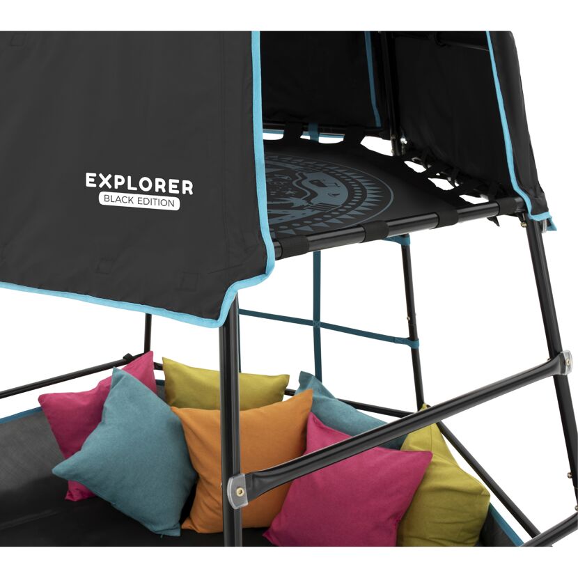 Klettergerüst 'Explorer' Stahl schwarz 208 x 201 x 208 cm