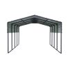 Einzelcarport 'Kopenhagen M' grau 366 x 596 cm
