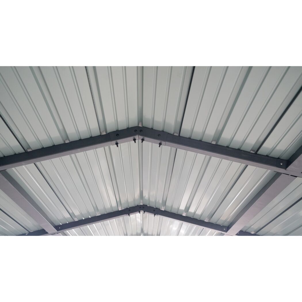 Einzelcarport 'Kopenhagen M' grau 366 x 596 cm